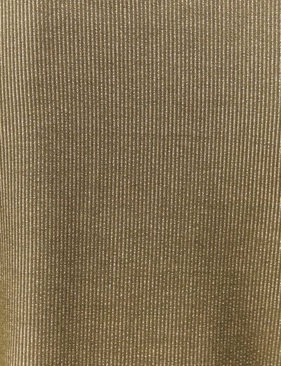 T-shirt manches courtes brillant vert kaki femme
