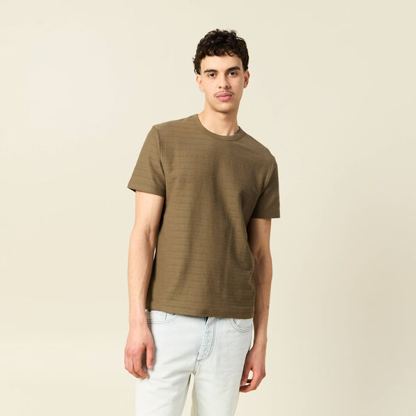 T-shirt manches courtes vert kaki homme