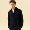 Surchemise col classique manches longues bleu marine homme
