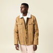 Blouson boutonné col aviateur vert kaki homme