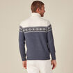 Pull manches longues col roulé ecru homme