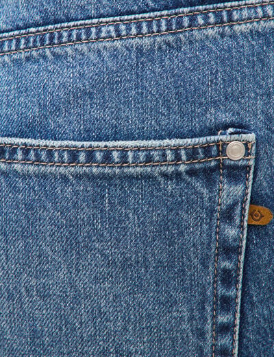 Jeans loose en coton denim used femme