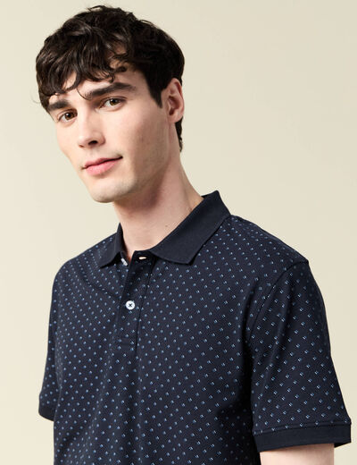 Polo éco-responsable bleu homme