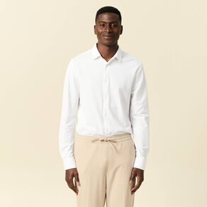 Chemise manches longues blanc homme