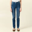 Jeans slim taille haute denim stone femme
