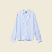 Blouse manches longues gris femme