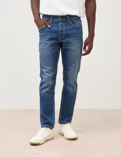 Jeans straight longueur 30 denim stone homme