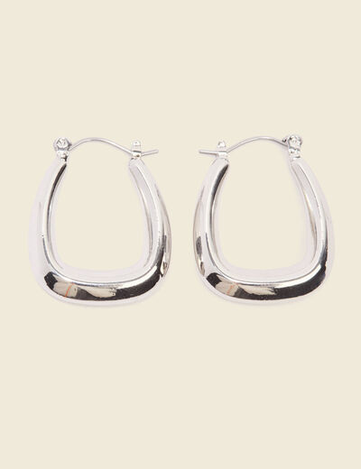 Boucles d'oreilles couleur argent femme