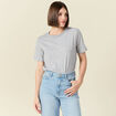 T-shirt manches courtes gris femme