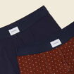 Lot 2 boxers marron cognac homme