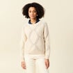 Pull manches longues ecru femme