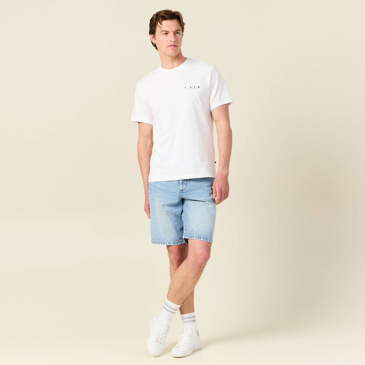 T-shirt éco-responsable ecru homme