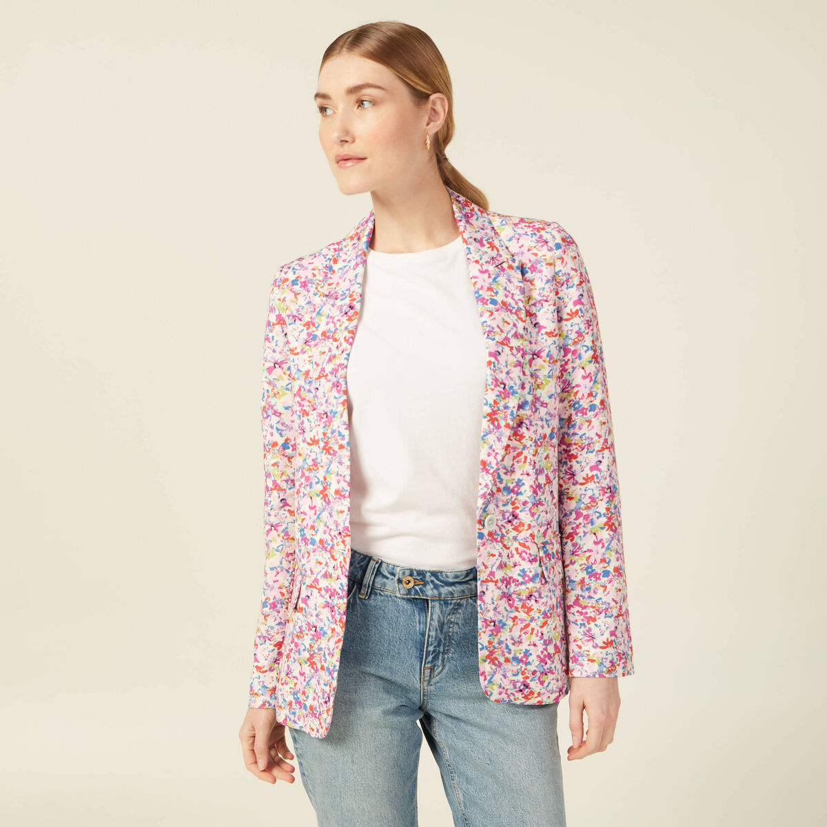 Veste blazer éco-responsable rose femme