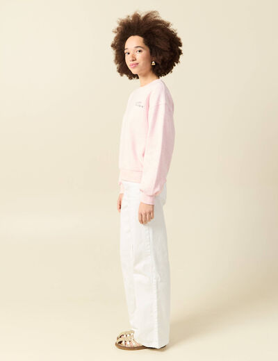 Sweat Atelier Beguin x Bonobo rose poudr&eacute;e femme
