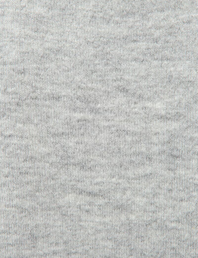 Pull droit court sans manches col rond gris femme