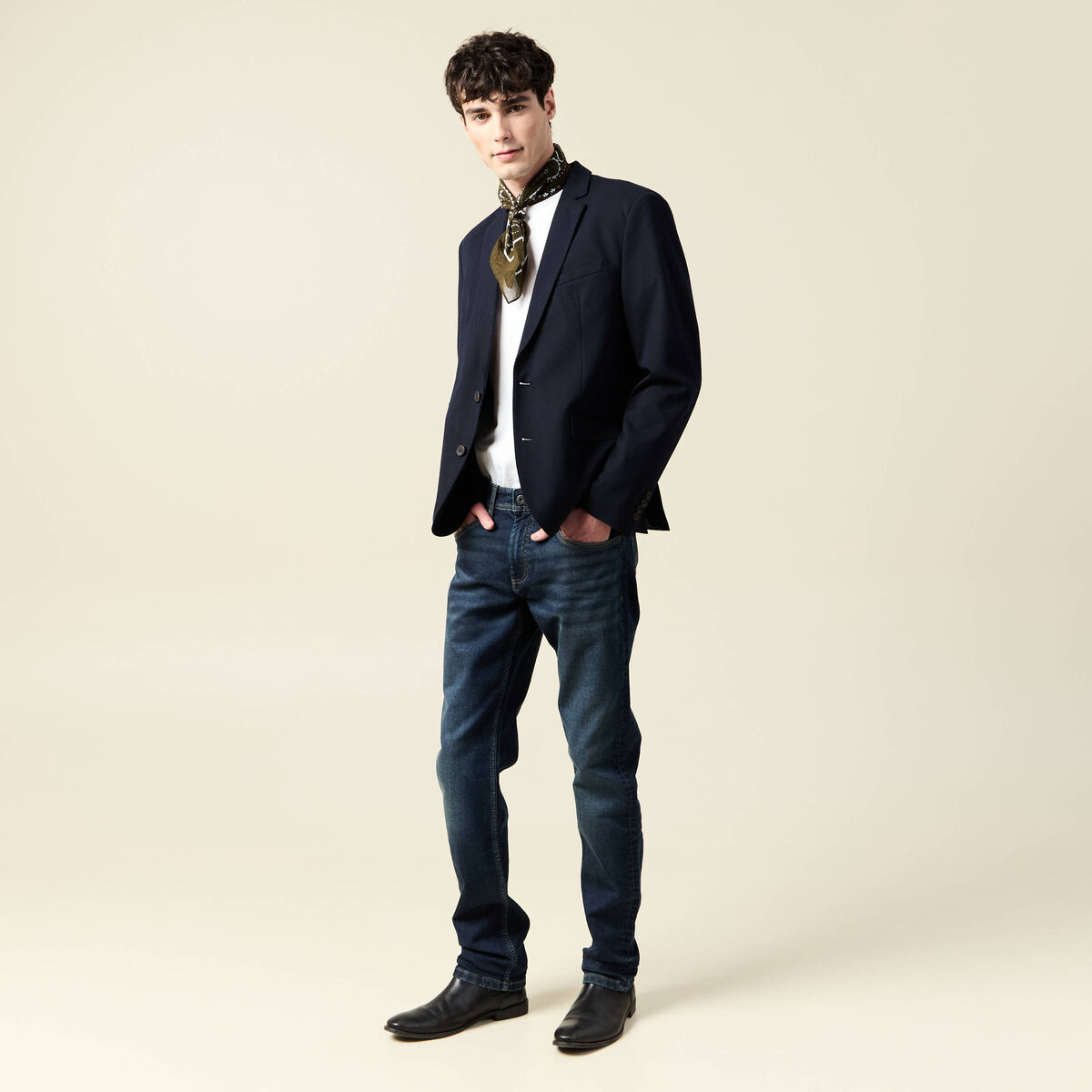 Jeans straight denim dirty homme