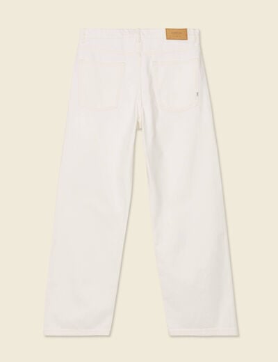 Jeans loose 5 poches denim blanc homme