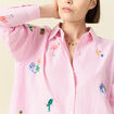 Chemise manches longues rose femme
