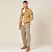 Pull fin col rond manches longues ecru homme
