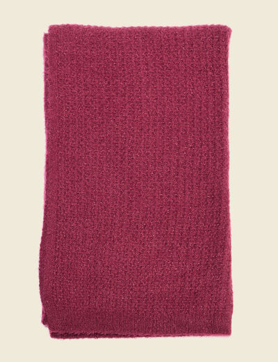 &Eacute;charpe tricot&eacute;e bordeaux femme