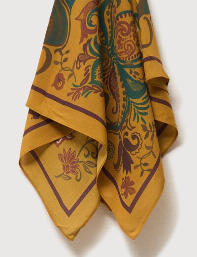 Foulard vert olive femme