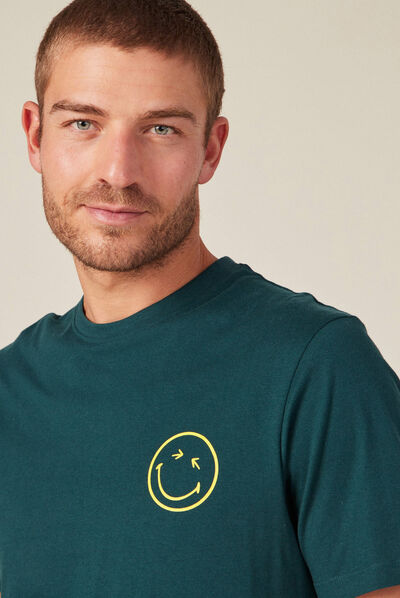 T-shirt SmileyWorld bleu marine homme