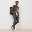 Jeans skinny tapered denim snow noir homme