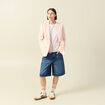 Veste blazer manches longues rose champagne femme