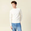 Pull éco-responsable ecru homme