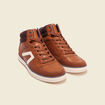 Baskets montantes &agrave; lacets marron fonc&eacute; homme