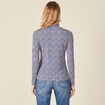 T-shirt manches longues bleu femme