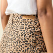 Short mom taille haute camel femme