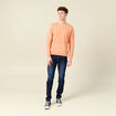 Sweat manches longues orange corail homme
