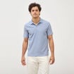 Polo manches courtes bleu gris homme