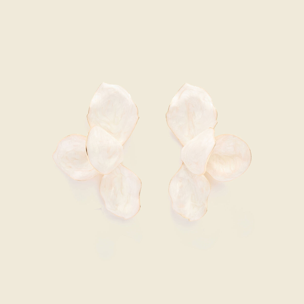 Boucles d'oreilles blanc femme