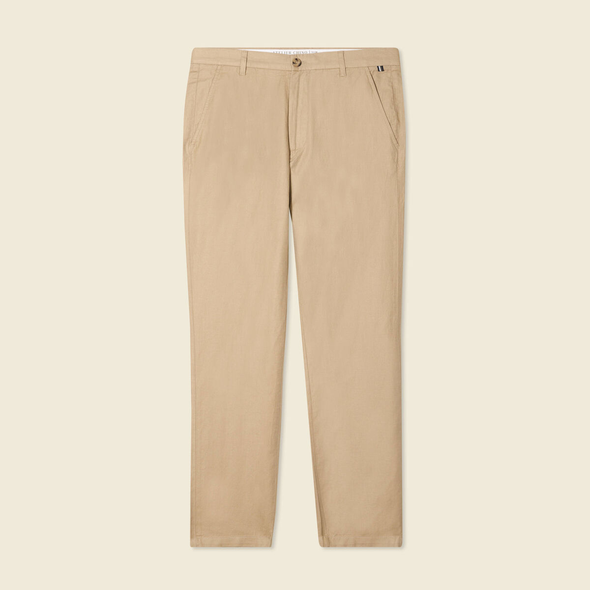 Pantalon chino taupe homme