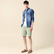 Short éco-responsable vert olive homme