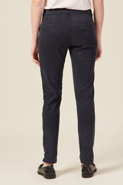 Pantalon chino Instinct bleu foncé femme