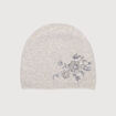Bonnet avec broderie gris clair femme