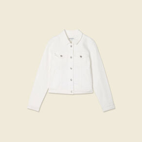 blouson en jean denim blanc femme Blouson en jean denim blanc femme
