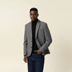 Veste blazer cintrée gris foncé homme