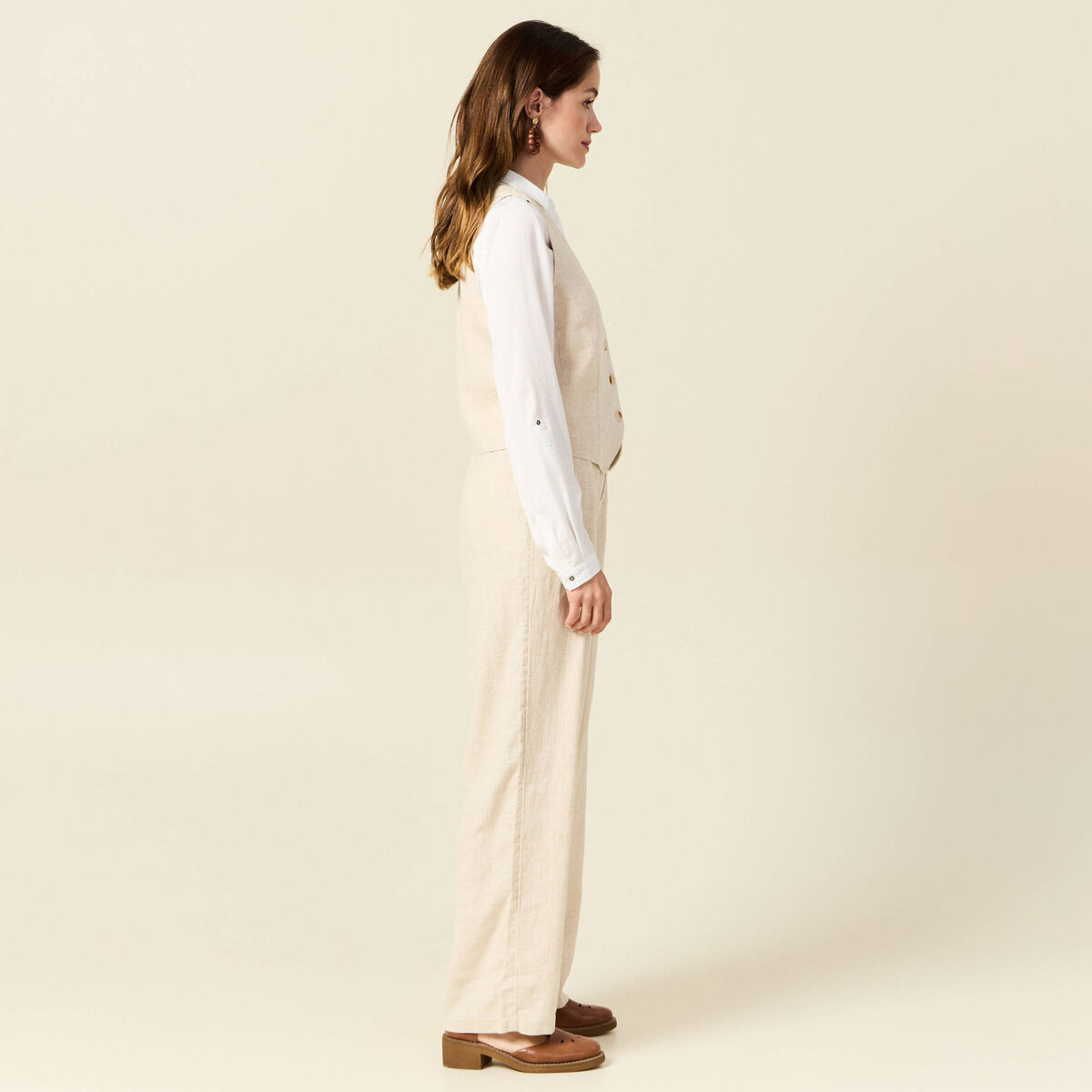 Veston éco-responsable sable femme