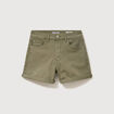 Short mom taille haute vert kaki femme