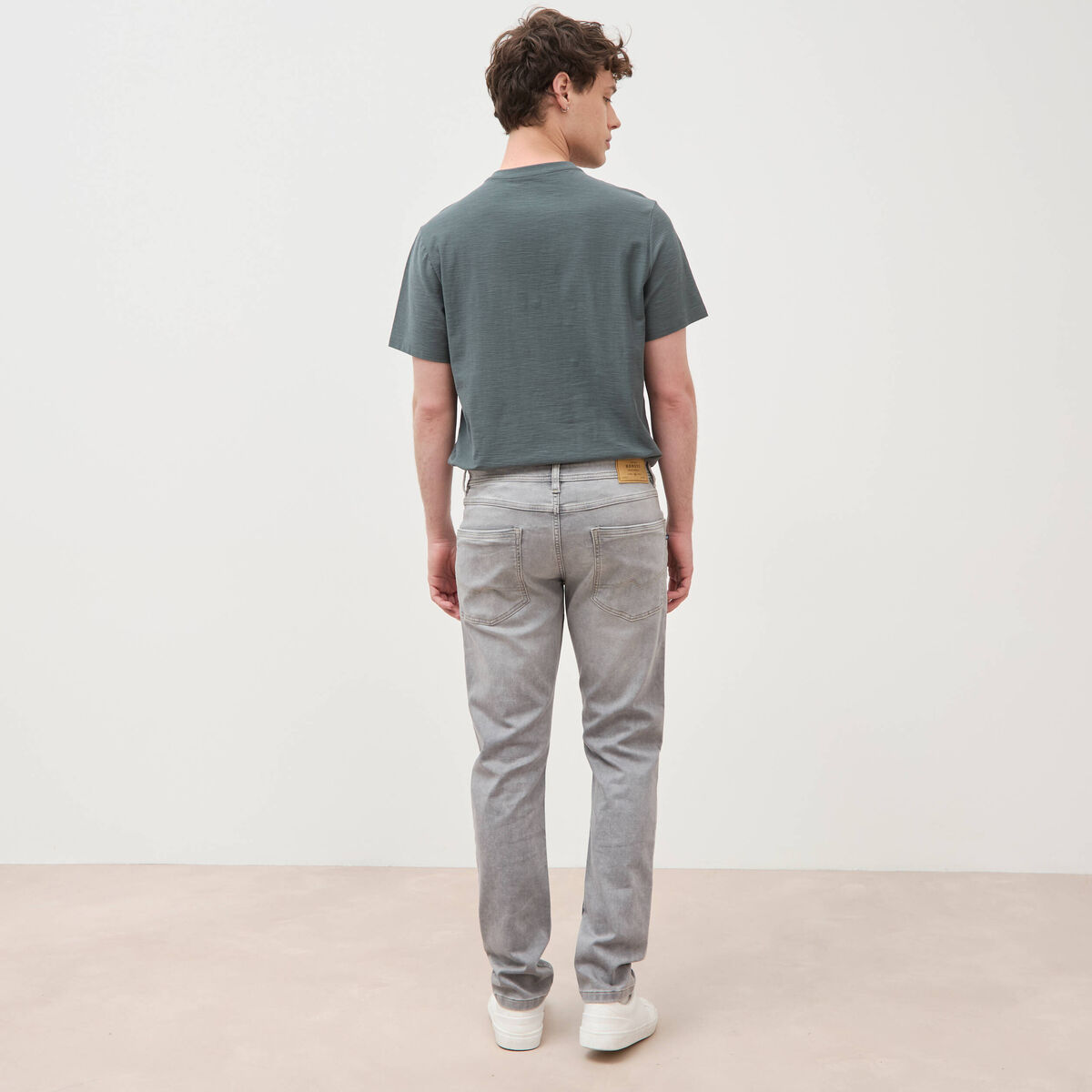 Jeans slim longueur 32 denim gris homme