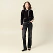 Gilet manches longues noir femme