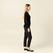 Pull manches longues sequins noir femme