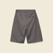 Bermuda large taille haute gris femme
