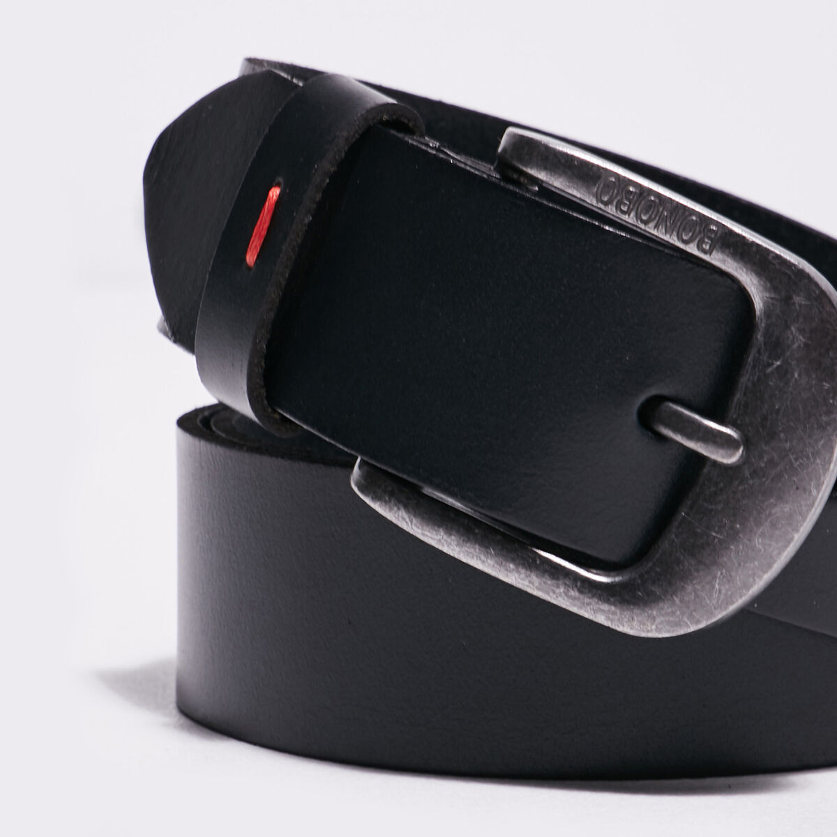 Ceinture en cuir noir homme