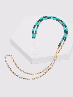 Bijou telephone avec chaine multicolore femme