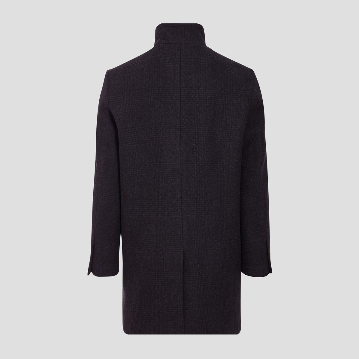 Pardessus droit boutonné gris foncé homme